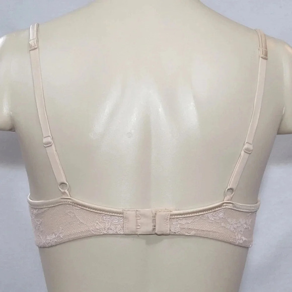 34B Maidenform 9739 Custom Lift Lace Demi Underwire‎ Bra Nude  New without Tags - Picture 4 of 4